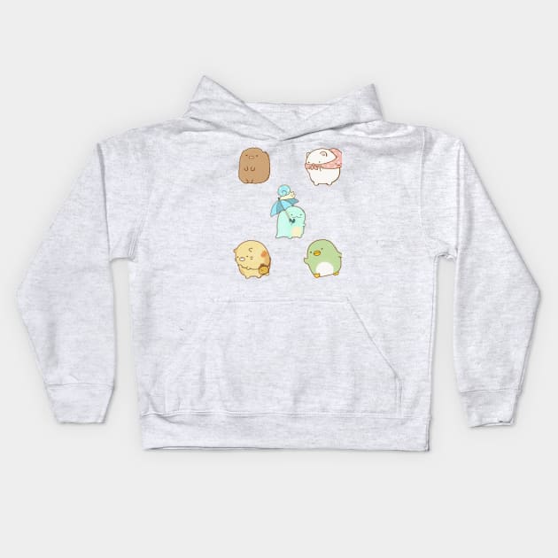 Sumikko gurashi pattern Kids Hoodie by isarol